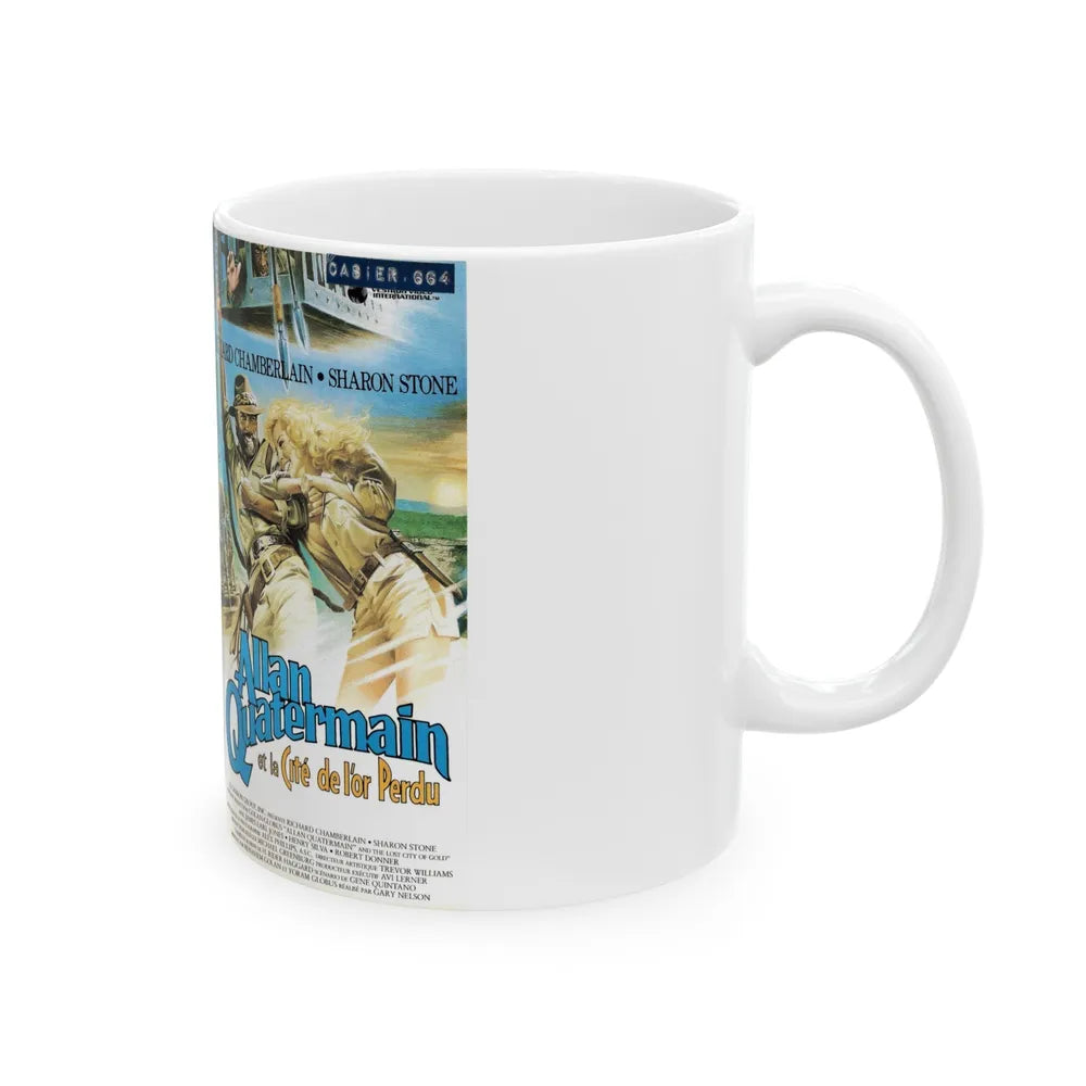 ALLAN QUATERMAIN (VHS COVER) - White Coffee Mug-Go Mug Yourself