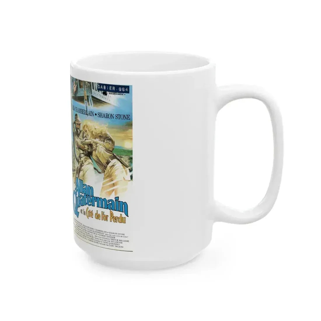 ALLAN QUATERMAIN (VHS COVER) - White Coffee Mug - Go Mug Yourself