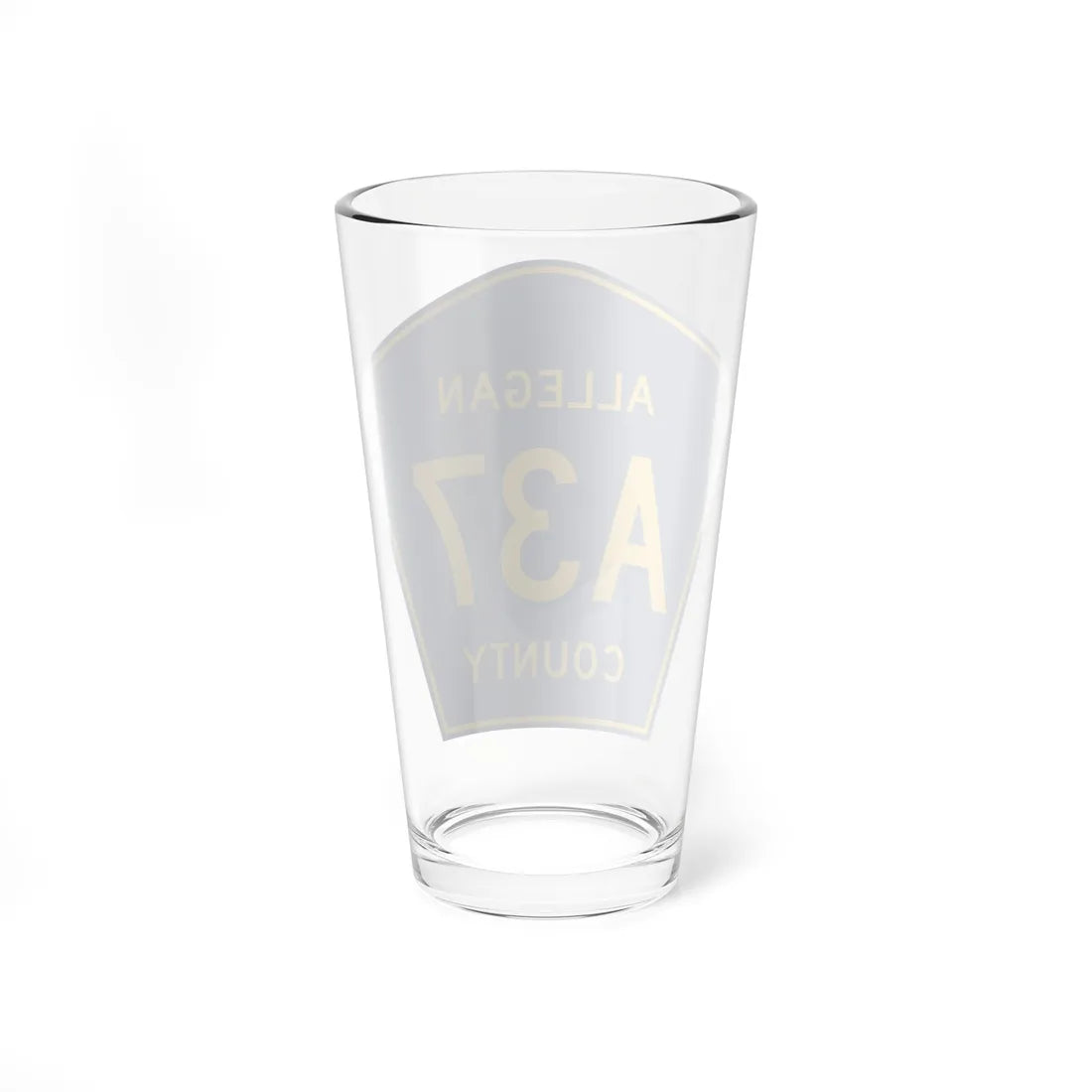 Allegan County A-37 (Michigan) (Road Sign) Pint Glass 16oz - Go Mug Yourself