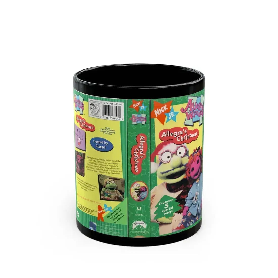 ALLEGRAS WINDOW ALLEGRAS CHRISTMAS (VHS COVER) - Black Coffee Mug 11oz - Go Mug Yourself