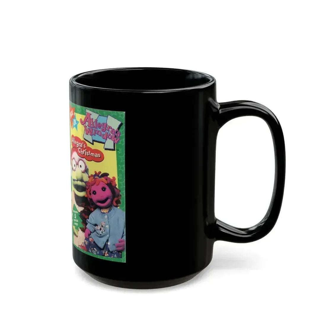 ALLEGRAS WINDOW ALLEGRAS CHRISTMAS (VHS COVER) - Black Coffee Mug - Go Mug Yourself