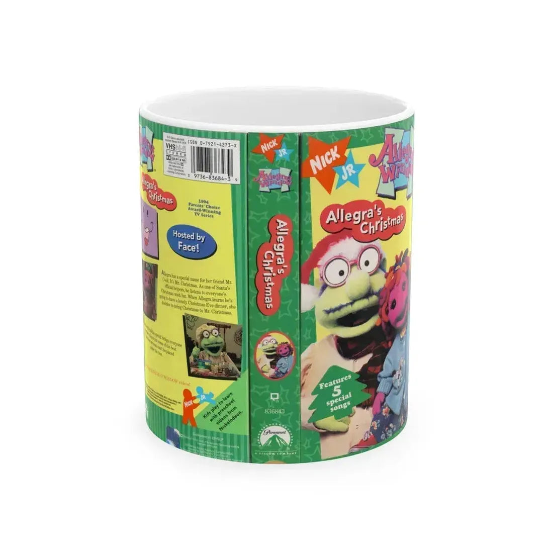 ALLEGRAS WINDOW ALLEGRAS CHRISTMAS (VHS COVER) - White Coffee Mug 11oz - Go Mug Yourself