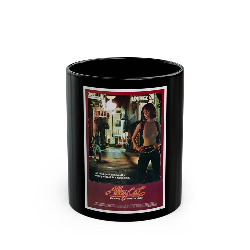 ALLEY CAT 1984 Movie Poster - Black Coffee Mug-11oz-Go Mug Yourself