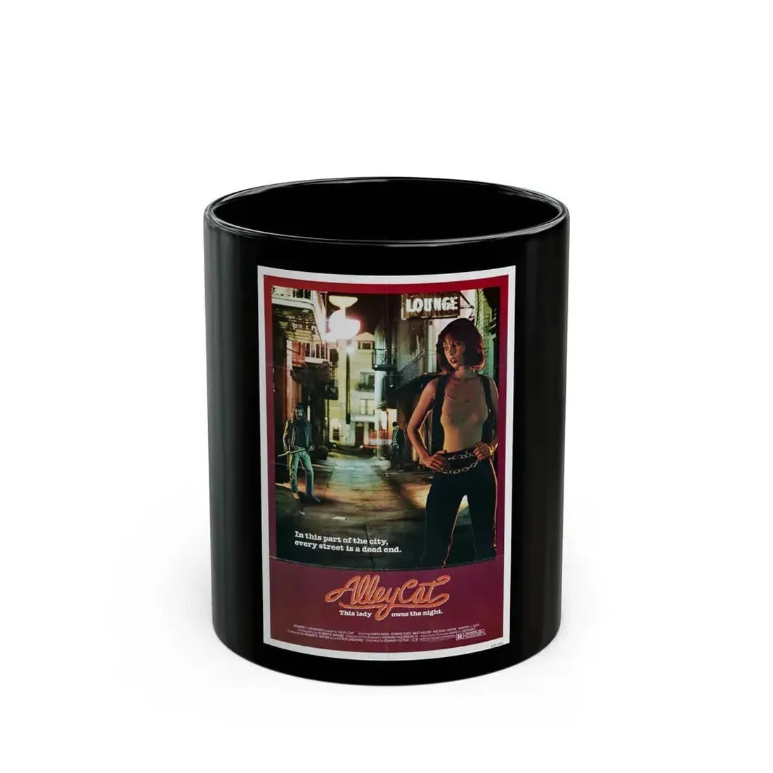 ALLEY CAT 1984 Movie Poster - Black Coffee Mug 11oz - Go Mug Yourself