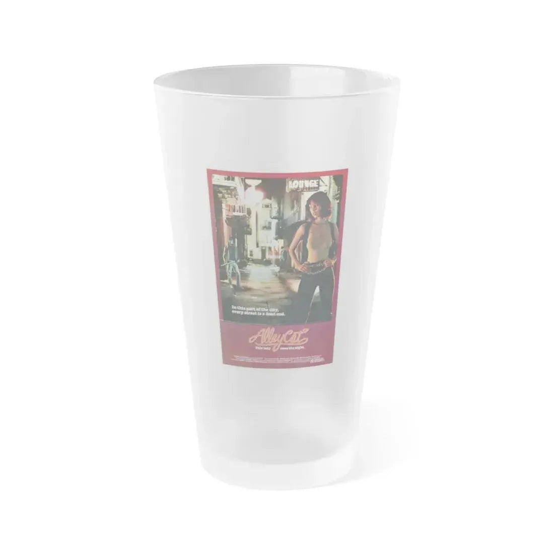 ALLEY CAT 1984 Movie Poster - Frosted Pint Glass 16oz Default Title - Go Mug Yourself