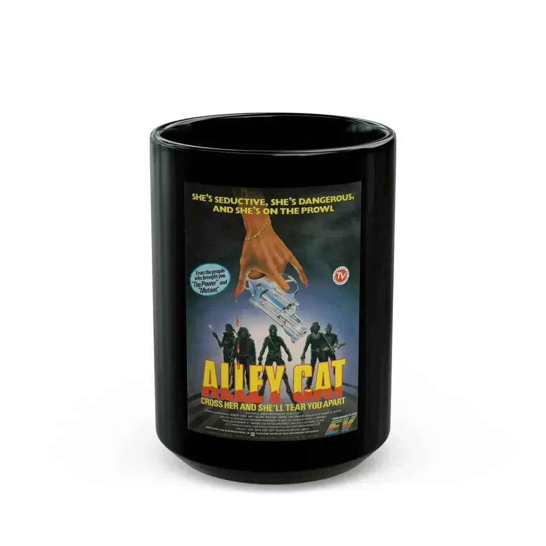 ALLEY CAT (2) 1984 Movie Poster - Black Coffee Mug 15oz - Go Mug Yourself