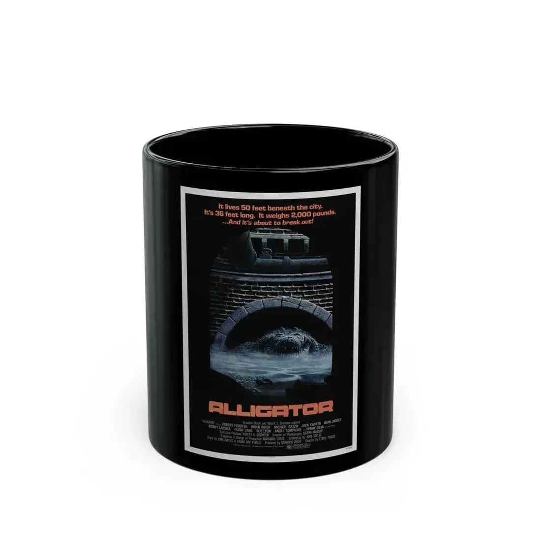 ALLIGATOR 1980 Movie Poster - Black Coffee Mug 11oz - Go Mug Yourself