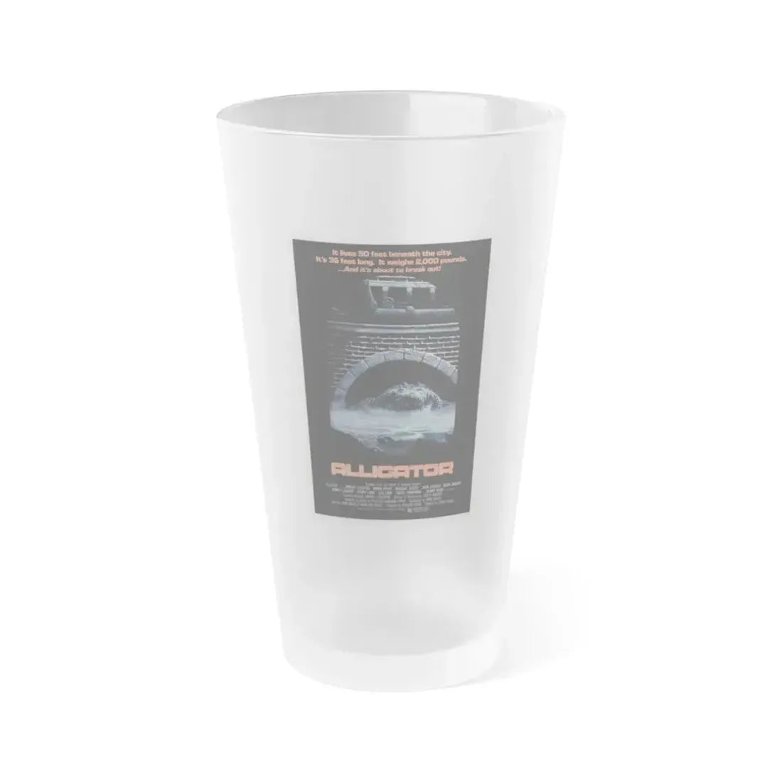 ALLIGATOR 1980 Movie Poster - Frosted Pint Glass 16oz Default Title - Go Mug Yourself