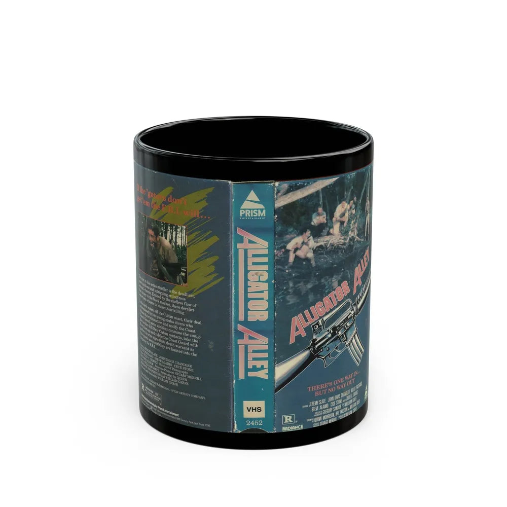 ALLIGATOR ALLEY PRISM ENTERTAINMENT (VHS COVER) - Black Coffee Mug-11oz-Go Mug Yourself