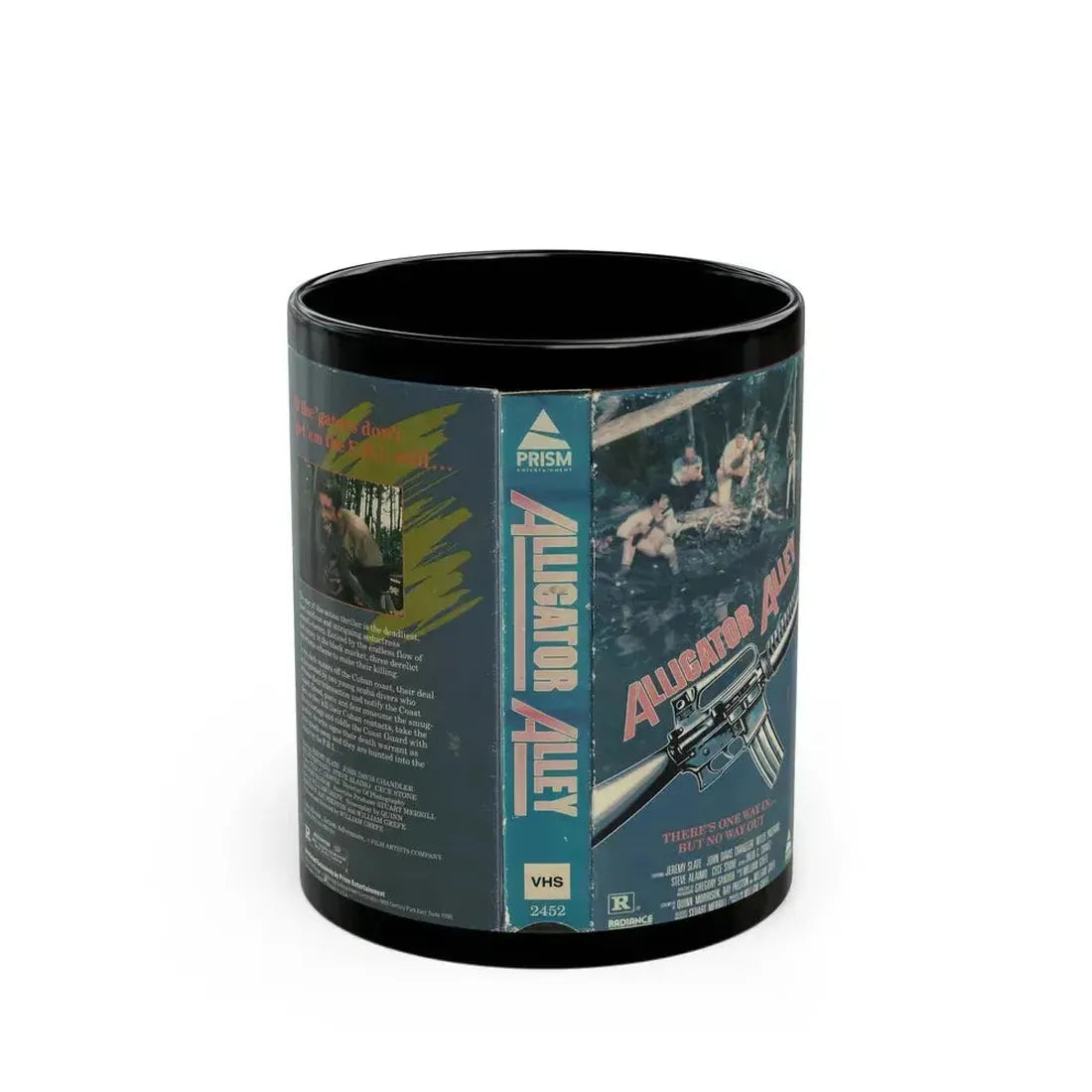 ALLIGATOR ALLEY PRISM ENTERTAINMENT (VHS COVER) - Black Coffee Mug 11oz - Go Mug Yourself