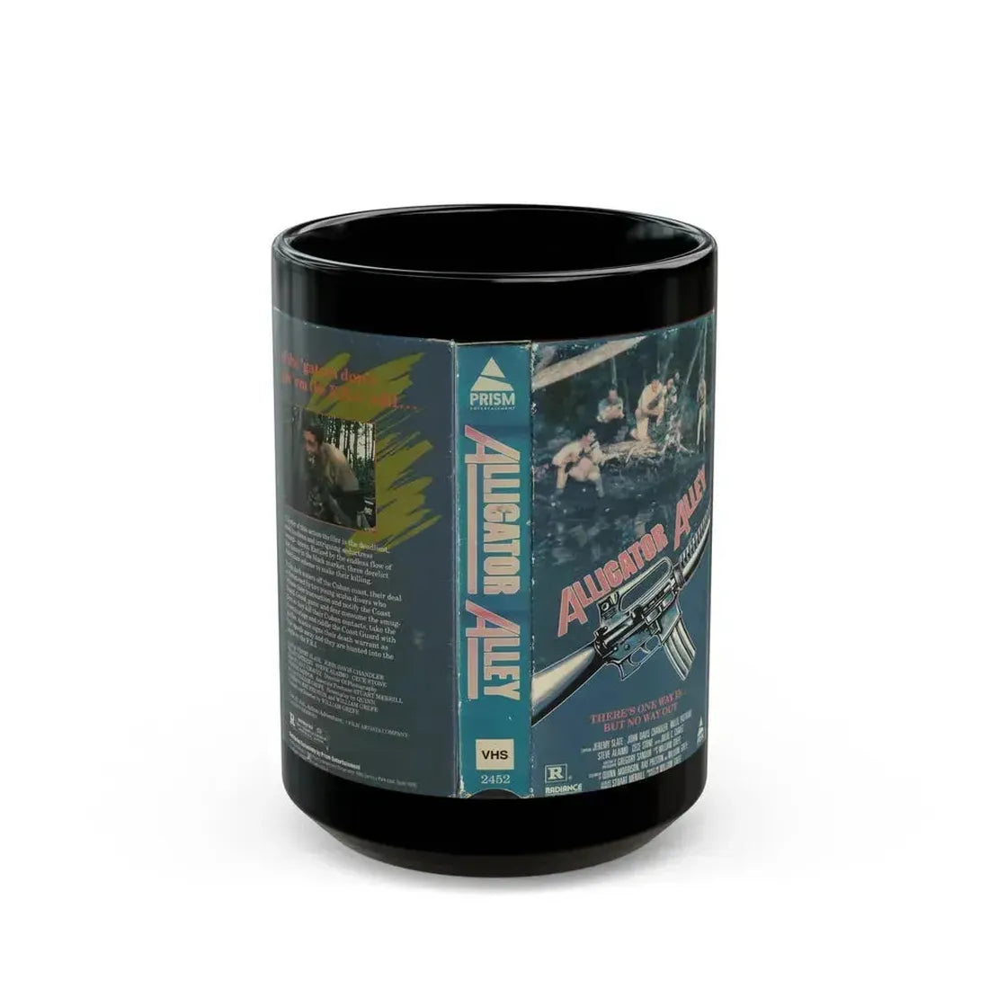 ALLIGATOR ALLEY PRISM ENTERTAINMENT (VHS COVER) - Black Coffee Mug 15oz - Go Mug Yourself