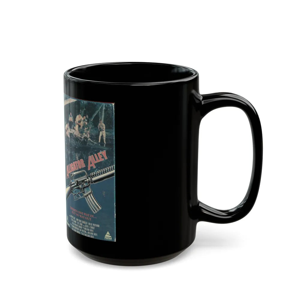 ALLIGATOR ALLEY PRISM ENTERTAINMENT (VHS COVER) - Black Coffee Mug-Go Mug Yourself