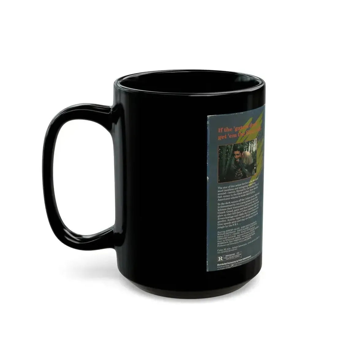 ALLIGATOR ALLEY PRISM ENTERTAINMENT (VHS COVER) - Black Coffee Mug - Go Mug Yourself