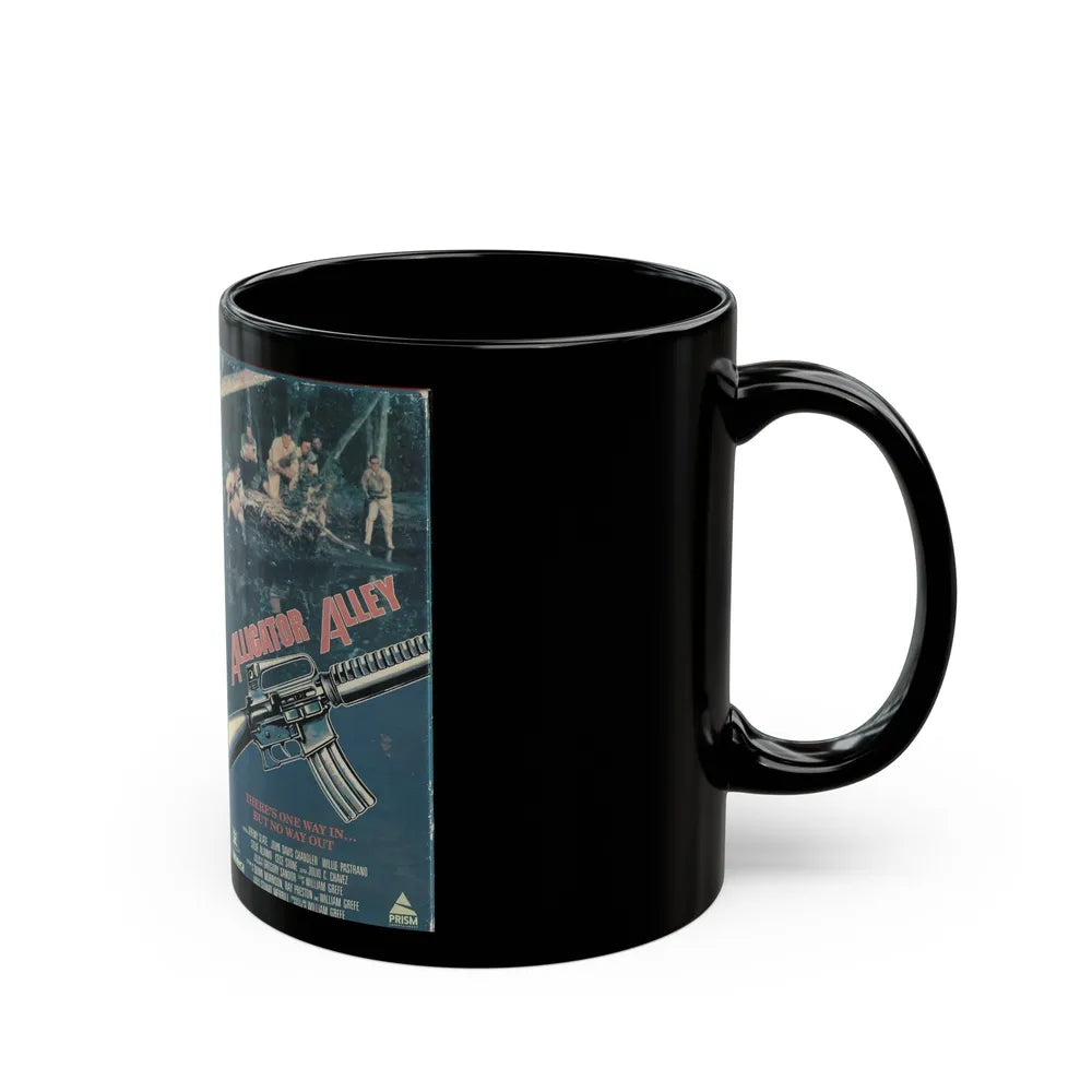 ALLIGATOR ALLEY PRISM ENTERTAINMENT (VHS COVER) - Black Coffee Mug-Go Mug Yourself