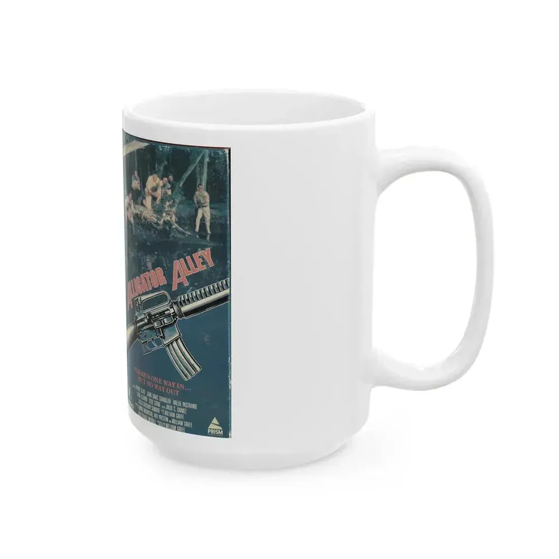 ALLIGATOR ALLEY PRISM ENTERTAINMENT (VHS COVER) - White Coffee Mug - Go Mug Yourself