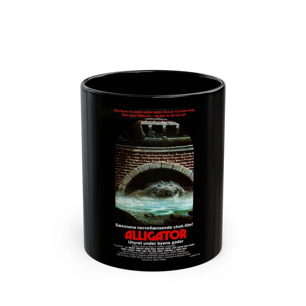 ALLIGATOR (DANISH) 1980 Movie Poster - Black Coffee Mug-11oz-Go Mug Yourself