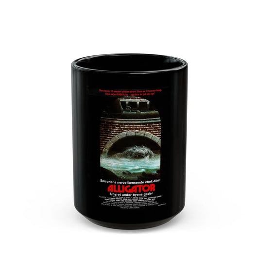 ALLIGATOR (DANISH) 1980 Movie Poster - Black Coffee Mug-15oz-Go Mug Yourself