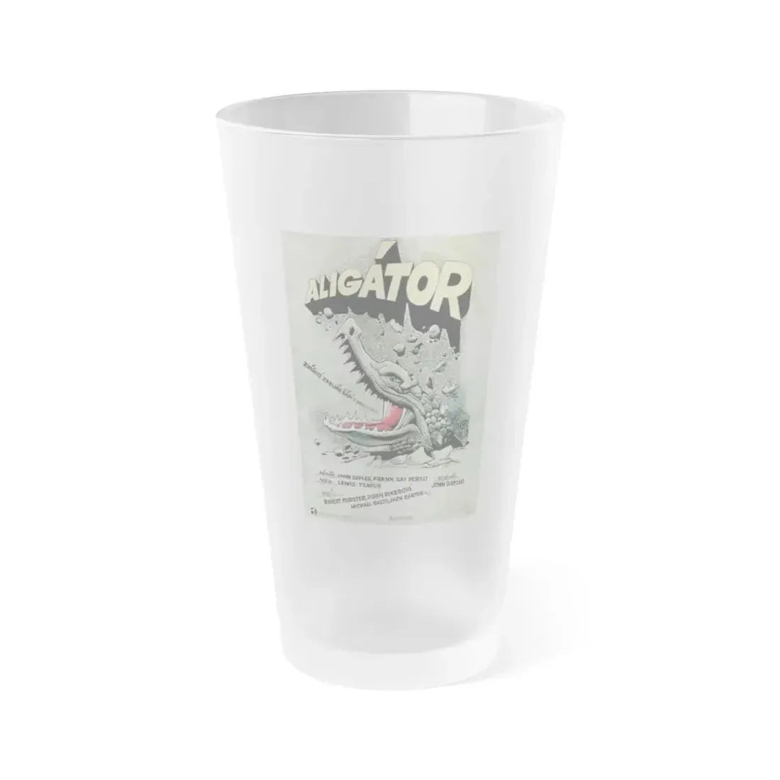 ALLIGATOR (POLISH) 1980 Movie Poster - Frosted Pint Glass 16oz Default Title - Go Mug Yourself