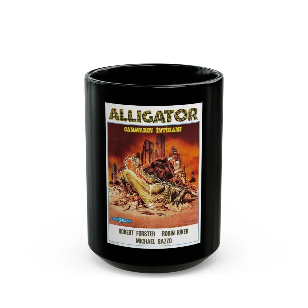 ALLIGATOR (TURKISH) 1980 Movie Poster - Black Coffee Mug 15oz - Go Mug Yourself