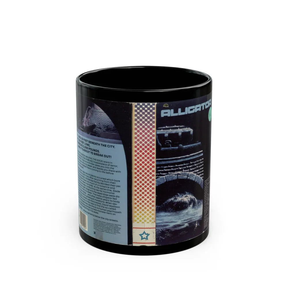 ALLIGATOR (VHS COVER) - Black Coffee Mug-11oz-Go Mug Yourself