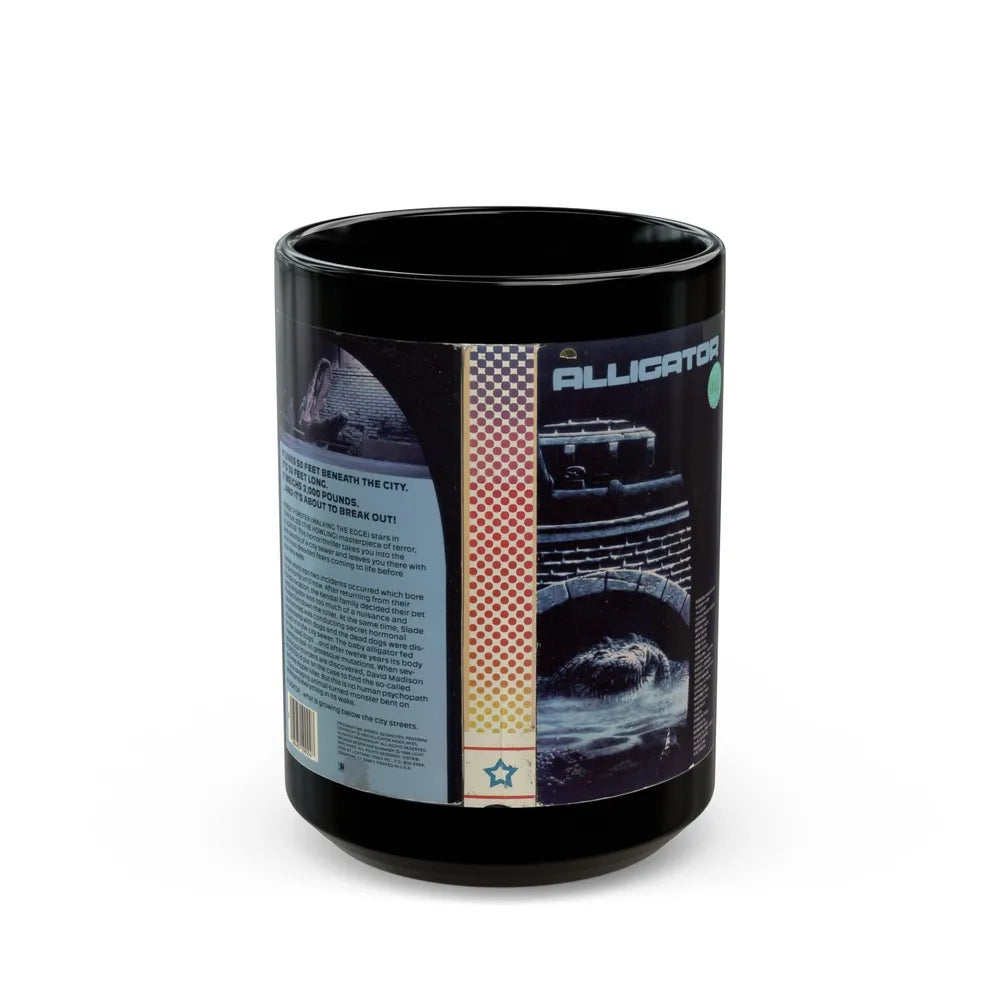 ALLIGATOR (VHS COVER) - Black Coffee Mug-15oz-Go Mug Yourself