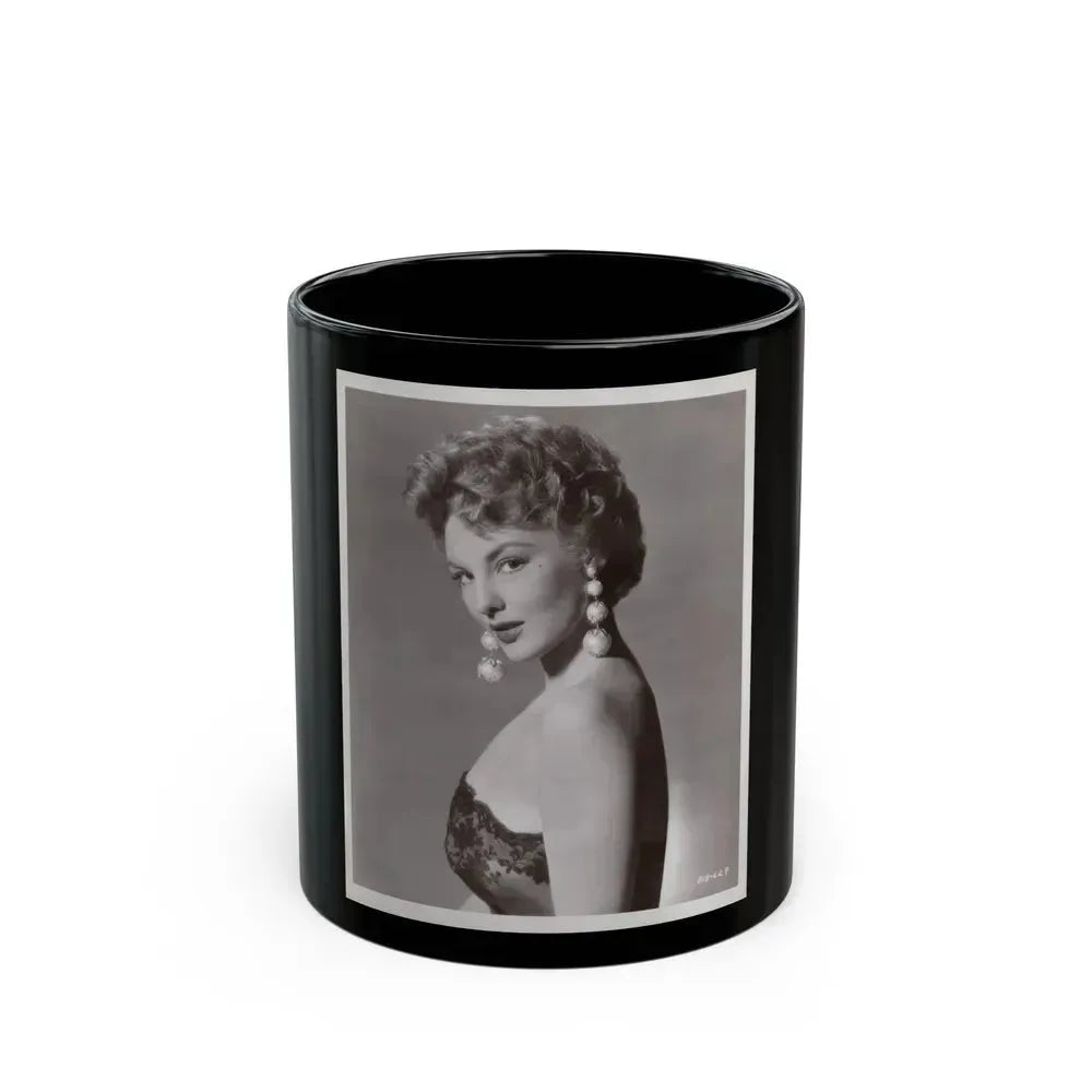 Allison Hayes #06 - 8x10 Vintage B&W Glamour Promo Photo for ''Chicago Syndicate'' '55 Film (Vintage Female Icon) Black Coffee Mug 11oz - Go Mug Yourself