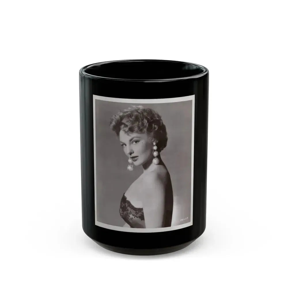Allison Hayes #06 - 8x10 Vintage B&W Glamour Promo Photo for ''Chicago Syndicate'' '55 Film (Vintage Female Icon) Black Coffee Mug 15oz - Go Mug Yourself