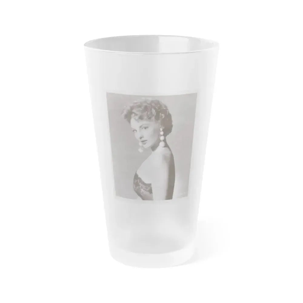 Allison Hayes #06 - 8x10 Vintage B&W Glamour Promo Photo for ''Chicago Syndicate'' '55 Film (Vintage Female Icon) Frosted Pint Glass 16oz 16oz Frosted - Go Mug Yourself