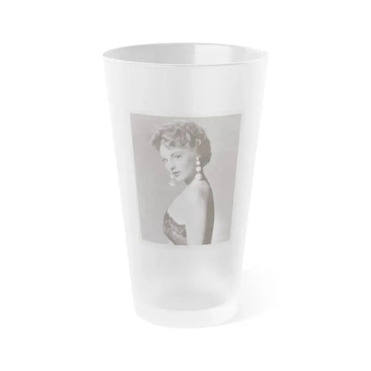 Allison Hayes #06 - 8x10 Vintage B&W Glamour Promo Photo for ''Chicago Syndicate'' '55 Film (Vintage Female Icon) Frosted Pint Glass 16oz 16oz Frosted - Go Mug Yourself