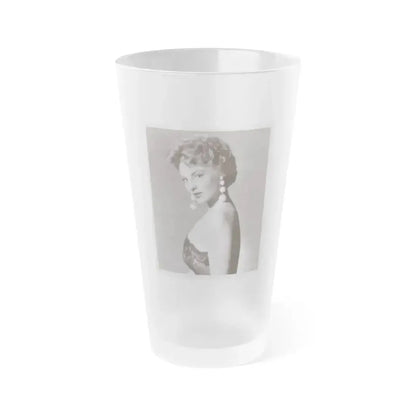 Allison Hayes #06 - 8x10 Vintage B&W Glamour Promo Photo for ''Chicago Syndicate'' '55 Film (Vintage Female Icon) Frosted Pint Glass 16oz 16oz Frosted - Go Mug Yourself