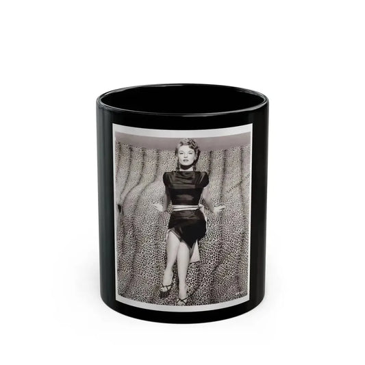 Allison Hayes #11 - 8x10 B&W Full Body Glamour Skirt HQ Photo Re-Print from Negative from '55 ''The Steel Jungle'' Promo Photo (Vintage Female Icon) Black Coffee Mug 11oz - Go Mug Yourself