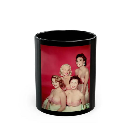 Allison Hayes #111 - Allison with, Mamie Van Doren & 2 Others (Vintage Female Icon) Black Coffee Mug 11oz - Go Mug Yourself