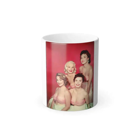 Allison Hayes #111 - Allison with, Mamie Van Doren & 2 Others (Vintage Female Icon) Color Changing Coffee Mug 11oz - Go Mug Yourself