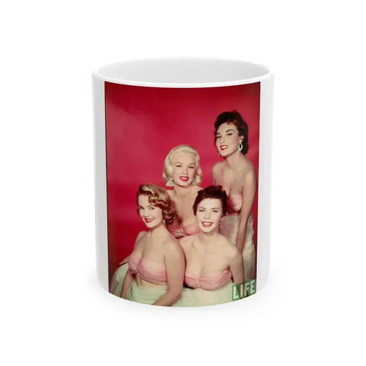 Allison Hayes #111 - Allison with, Mamie Van Doren & 2 Others (Vintage Female Icon) White Coffee Mug 11oz - Go Mug Yourself