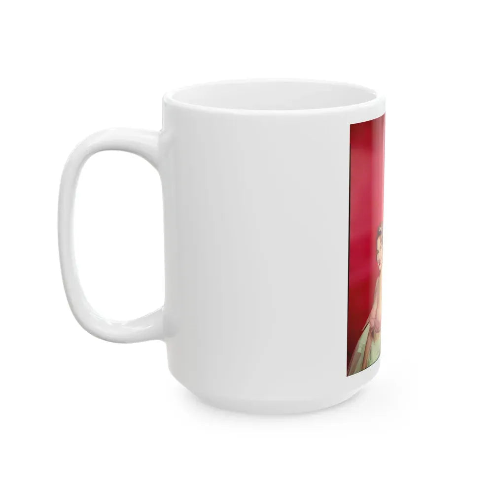 Allison Hayes #111 - Allison with, Mamie Van Doren & 2 Others (Vintage Female Icon) White Coffee Mug - Go Mug Yourself