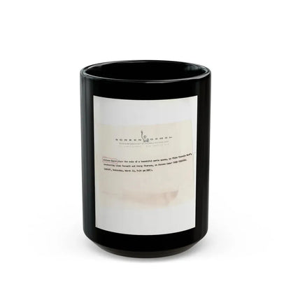 Allison Hayes #123 - Vintage 8x10 B&W Full Body Swimsuit Cheesecake Photo_3 (Vintage Female Icon) Black Coffee Mug 15oz - Go Mug Yourself