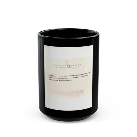 Allison Hayes #123 - Vintage 8x10 B&W Full Body Swimsuit Cheesecake Photo_3 (Vintage Female Icon) Black Coffee Mug 15oz - Go Mug Yourself