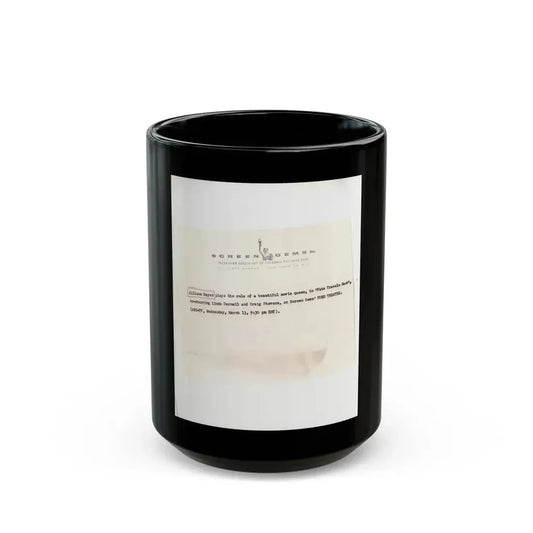 Allison Hayes #123 - Vintage 8x10 B&W Full Body Swimsuit Cheesecake Photo_3 (Vintage Female Icon) Black Coffee Mug 15oz - Go Mug Yourself