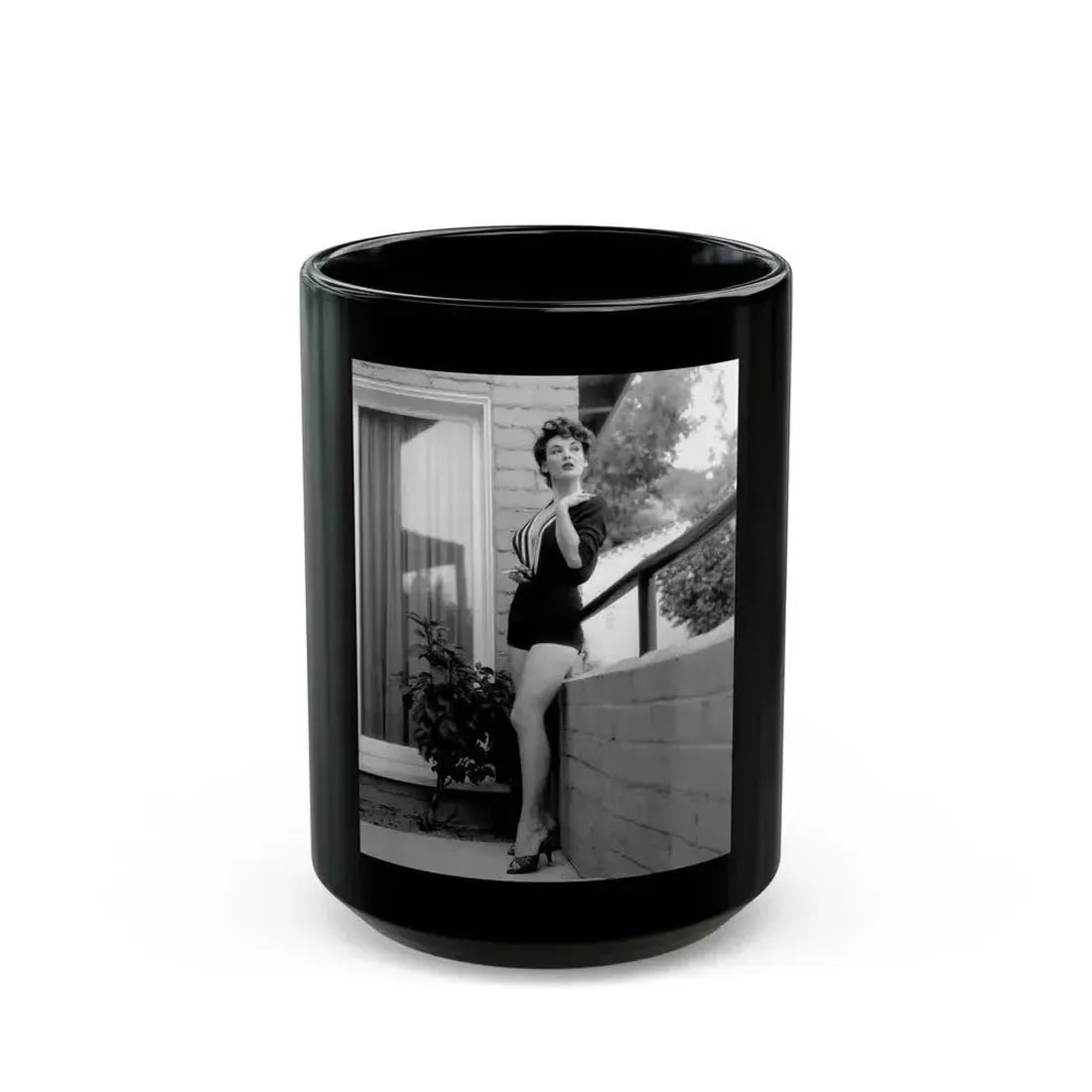 Allison Hayes #128_1 (Vintage Female Icon) Black Coffee Mug 15oz - Go Mug Yourself