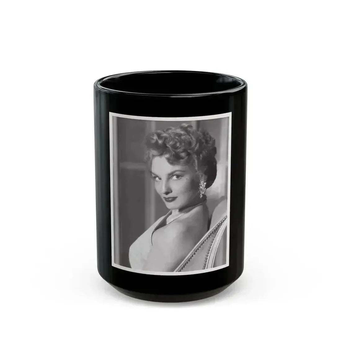 Allison Hayes #129 (Vintage Female Icon) Black Coffee Mug 15oz - Go Mug Yourself