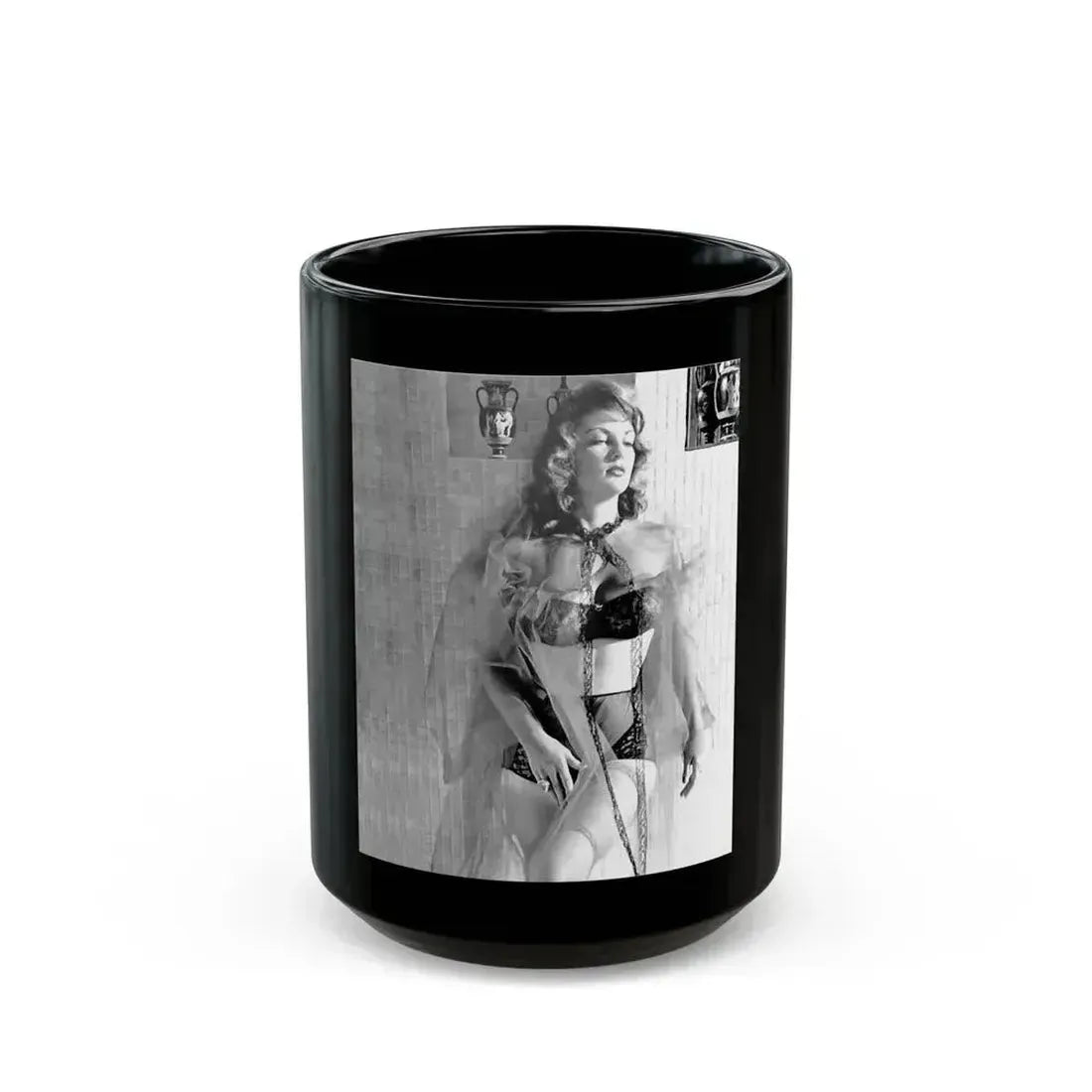 Allison Hayes #130 (Vintage Female Icon) Black Coffee Mug 15oz - Go Mug Yourself