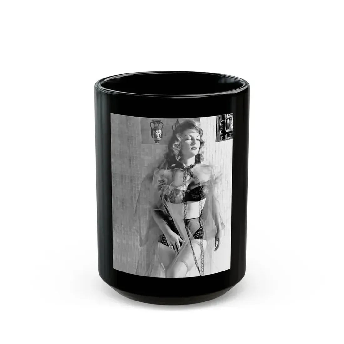 Allison Hayes #130 (Vintage Female Icon) Black Coffee Mug 15oz - Go Mug Yourself