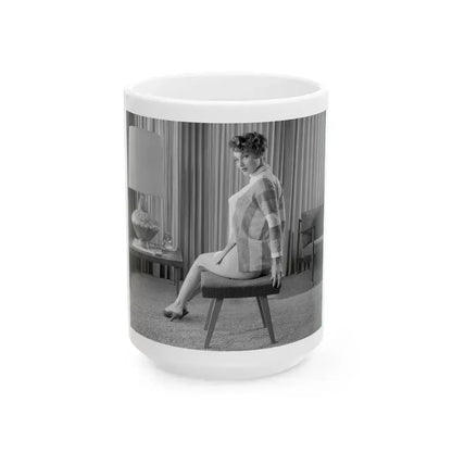 Allison Hayes #141 (Vintage Female Icon) White Coffee Mug 15oz - Go Mug Yourself