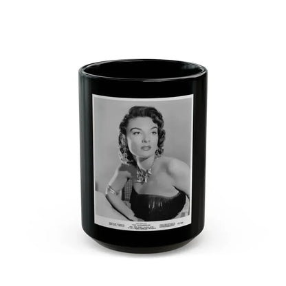 Allison Hayes #152 - Upper Body 8x10 B&W HQ Photo Re-Print for ''The Disembodied'' '57 Glamour Promo Photo (Vintage Female Icon) Black Coffee Mug 15oz - Go Mug Yourself
