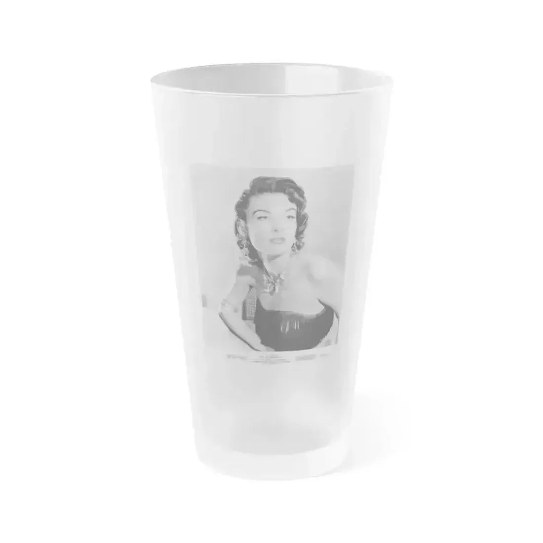 Allison Hayes #152 - Upper Body 8x10 B&W HQ Photo Re-Print for ''The Disembodied'' '57 Glamour Promo Photo (Vintage Female Icon) Frosted Pint Glass 16oz 16oz Frosted - Go Mug Yourself