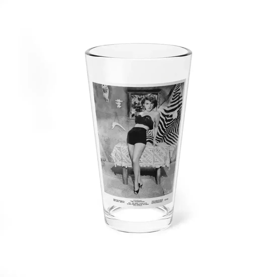 Allison Hayes #159 - Full Body B&W 8x10 HQ Re-Print for ''The Disembodied' '57 Cheesecake Pin-Up Promo Photo (Vintage Female Icon) Pint Glass 16oz 16oz - Go Mug Yourself