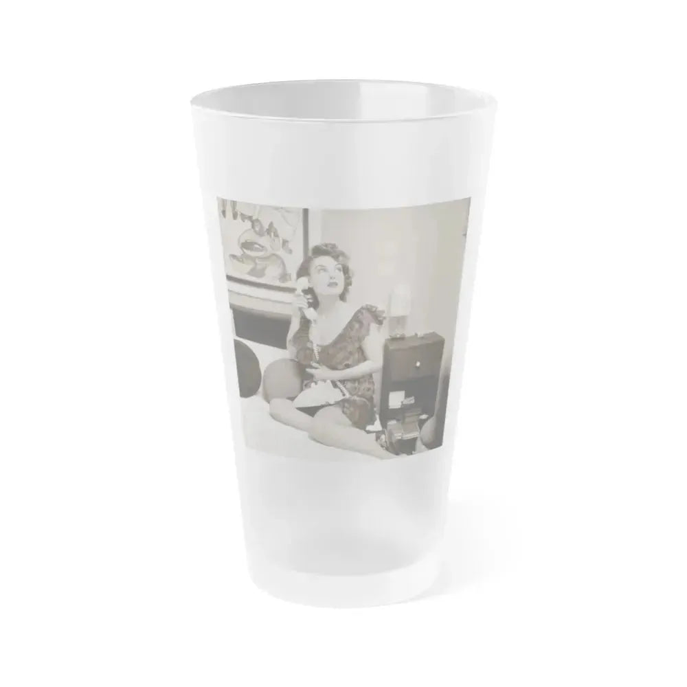 Allison Hayes #173 1 (Vintage Female Icon) Frosted Pint Glass 16oz 16oz Frosted - Go Mug Yourself