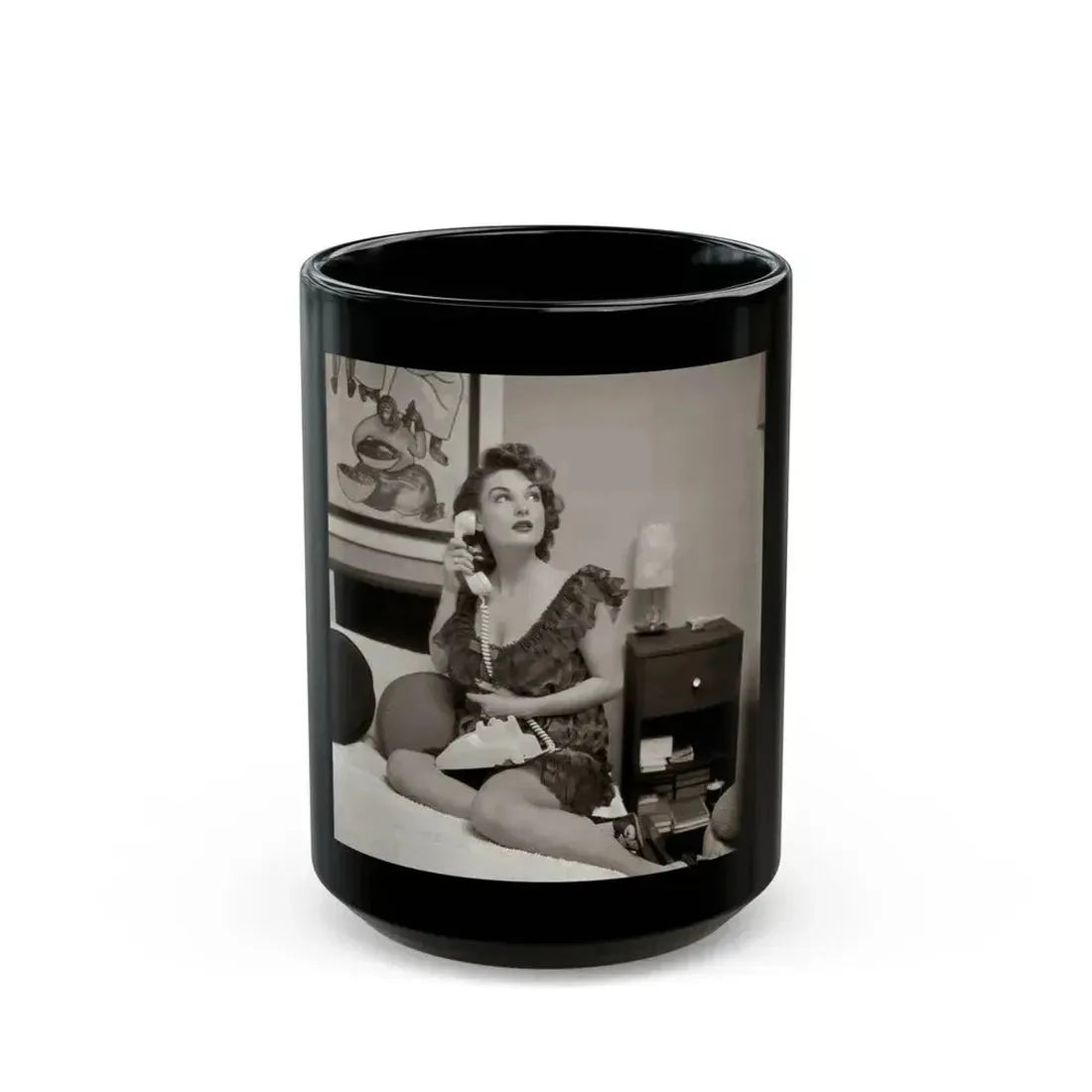 Allison Hayes #173_1 (Vintage Female Icon) Black Coffee Mug 15oz - Go Mug Yourself