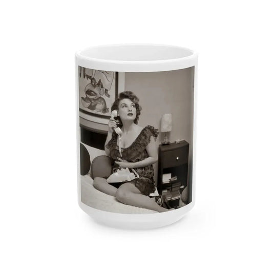 Allison Hayes #173_1 (Vintage Female Icon) White Coffee Mug 15oz - Go Mug Yourself