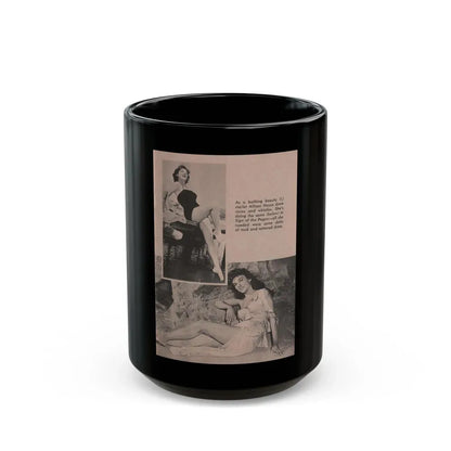 Allison Hayes #178 - 1 Page of 1 with, 2 B&W Photos & Caption from Bold Pocket Mag. Jan. '56 (Vintage Female Icon) Black Coffee Mug 15oz - Go Mug Yourself